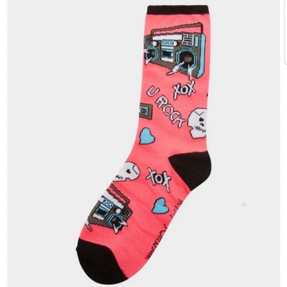 Betsey Johnson Rock & Roll 7 pairs Crew Socks Gift Set - Picture 10 of 16